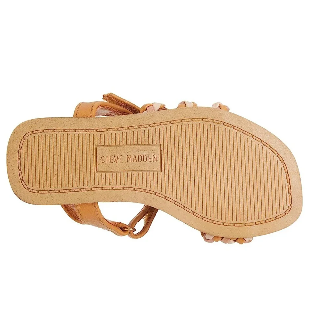 Steve Madden Georjia Sandals Toddler US 9 M Brown Leather Strappy HTAT1748